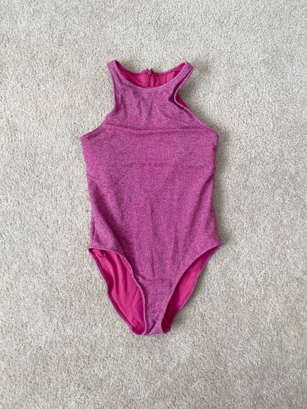 Good American Cut In One Sparkly One Piece Swimsuit